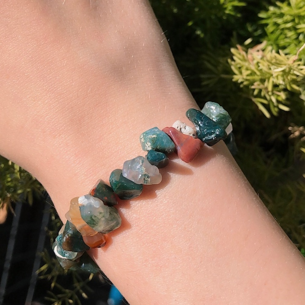 Tumbled Mixed Jasper Crystal Healing Bracel…